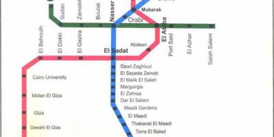 Mapa del metro de el Cairo