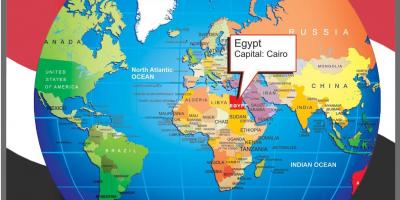 El Cairo, ubicación en el mapa del mundo