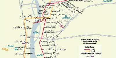 El Cairo mapa del metro de 2016