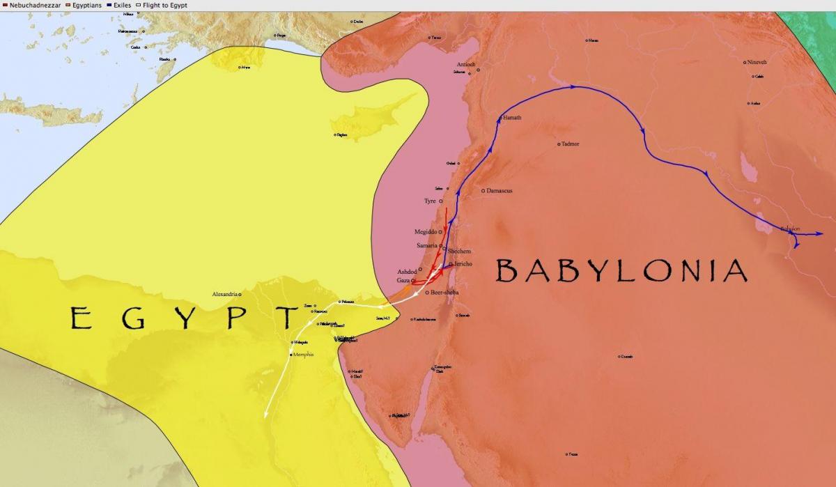 Mapa de babilonia, egipto