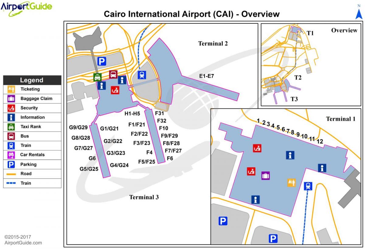 aeropuerto internacional de el cairo mapa