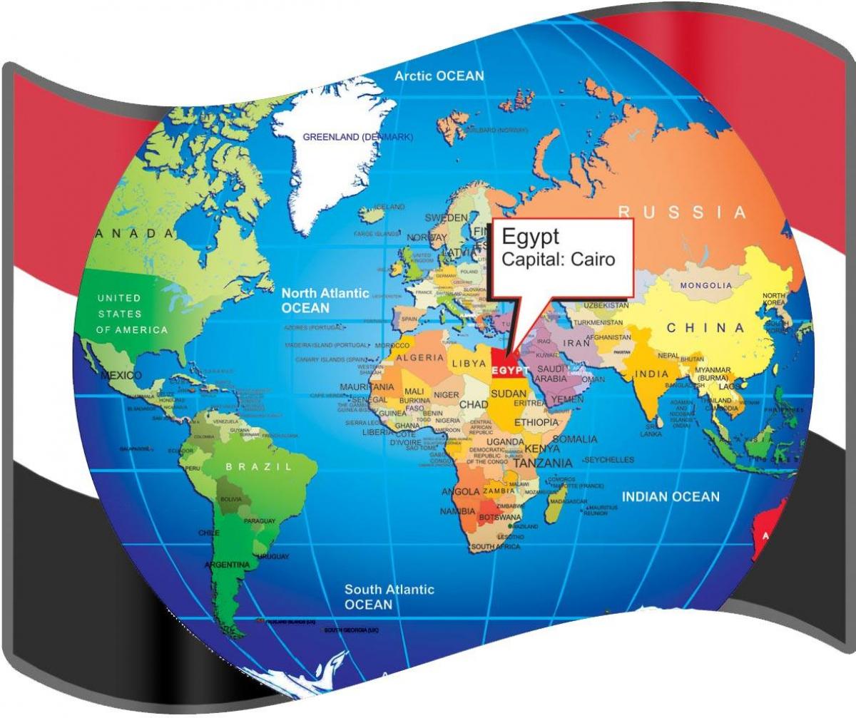 el cairo, ubicación en el mapa del mundo
