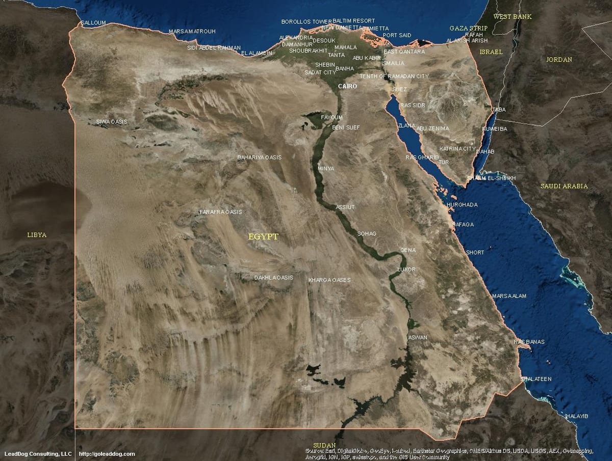 Mapa de el cairo satélite