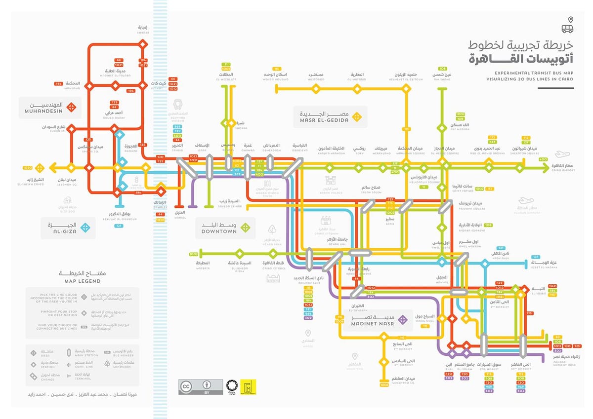 Mapa de el cairo autobús