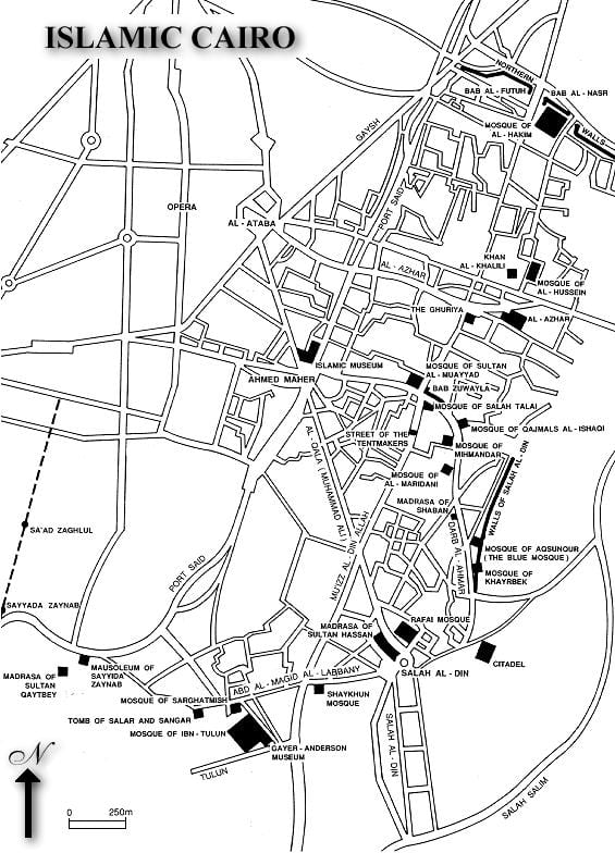 Mapa de el cairo islámico