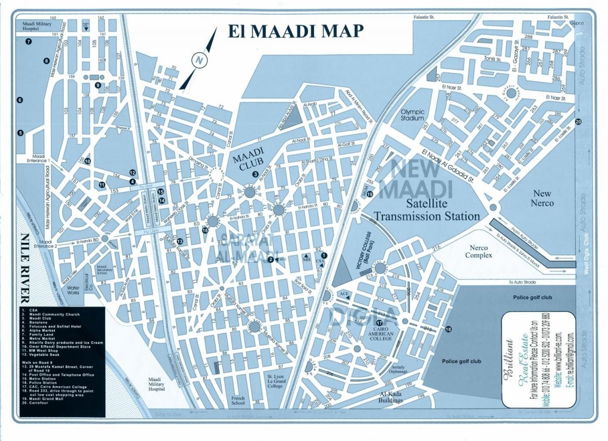Mapa de el cairo maadi