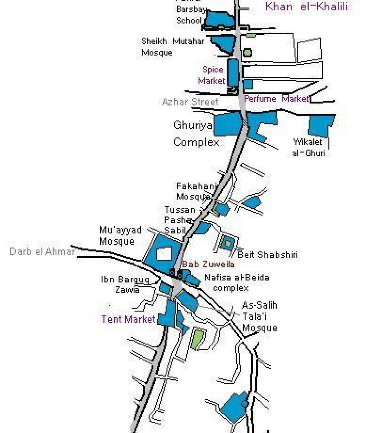 bazar de khan el khalili mapa
