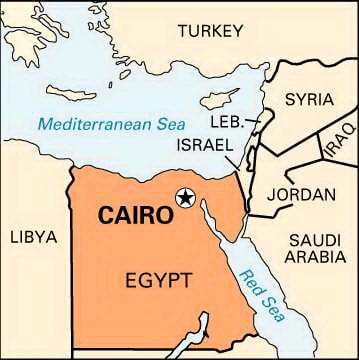 Mapa de ubicación de el cairo